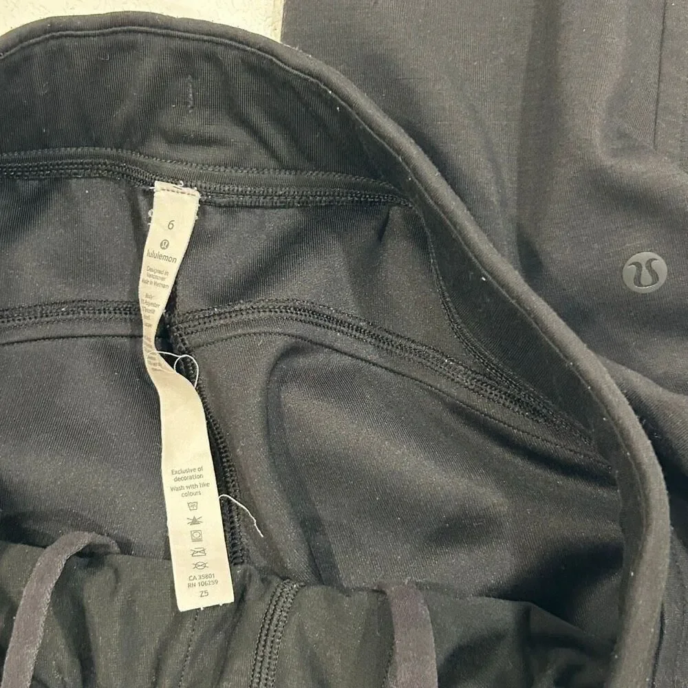 Lululemon Black Joggers Size 6 High Rise Ready to Rulu Dance Studio Pants